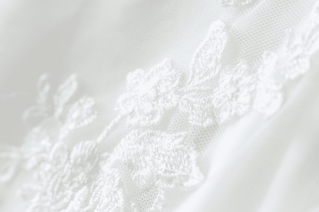 detailed image of wedding dress lace