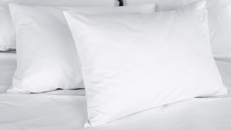 fresh white pillows after pillow rejuvenation cleaning