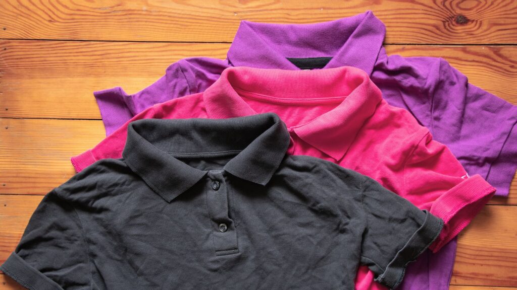stack of polos only worn once