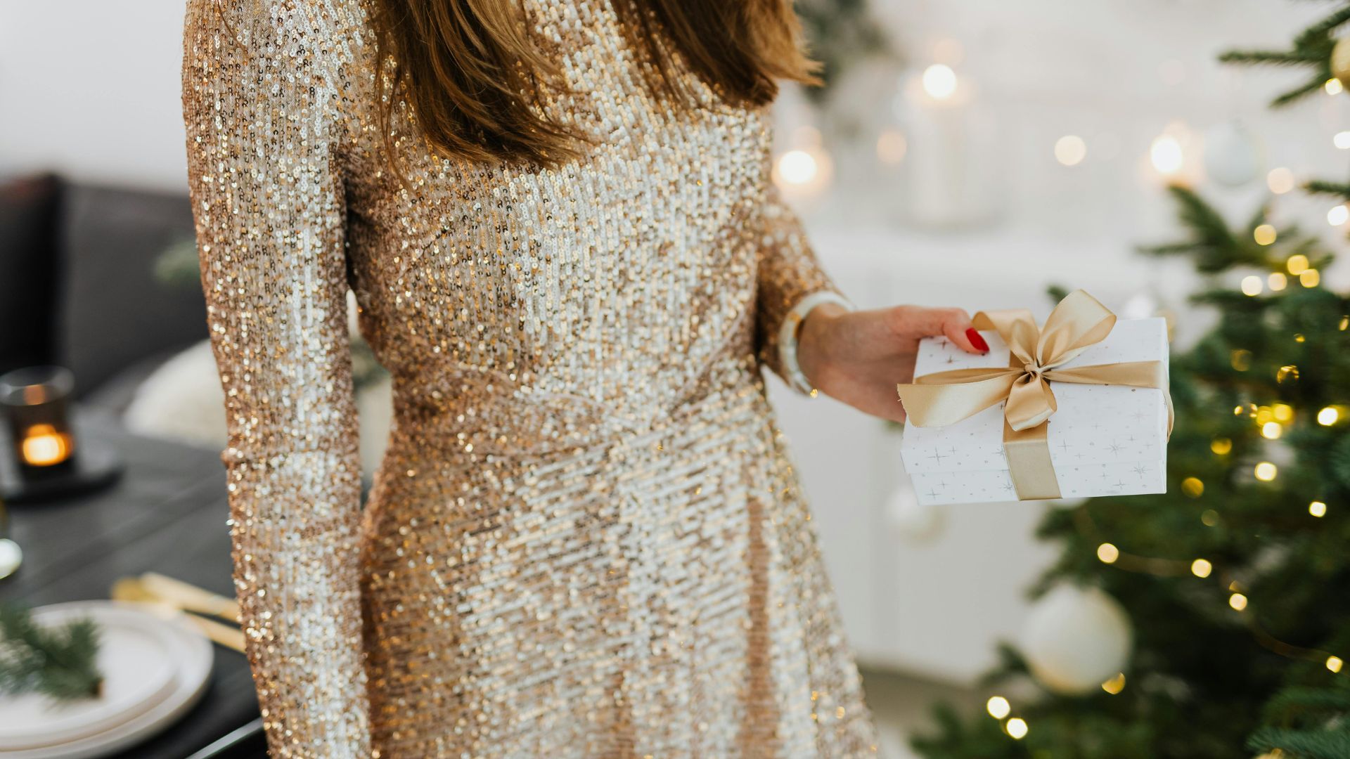gold sequin christmas dress